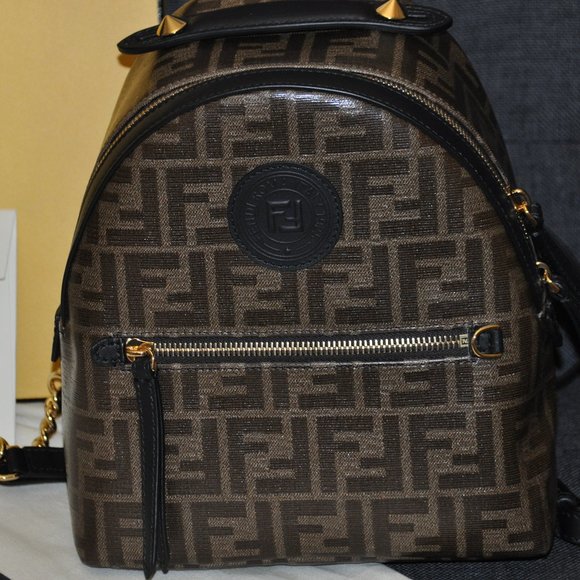 FENDI Brand New!! AUTHENTIC Mini Coated Backpack
